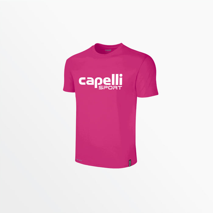 capelli ADULT LOGO CREW NECK POLY TEE Pink