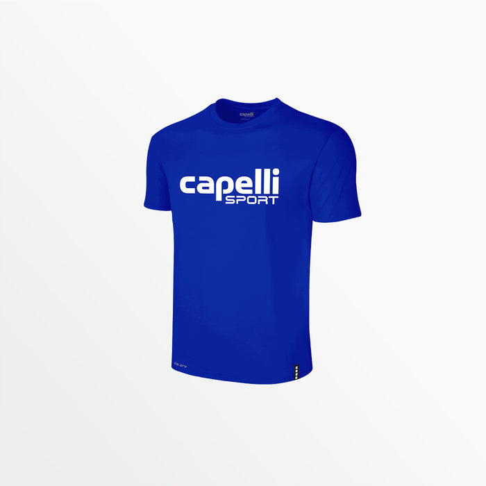 capelli ADULT LOGO CREW NECK POLY TEE Royal Blue
