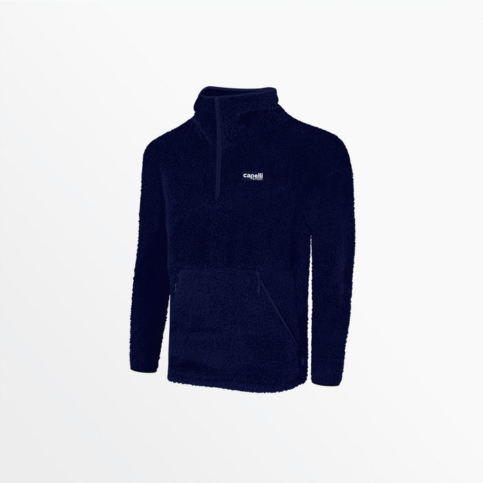 capelli ADULT QUARTER ZIP SHERPA HOODIE Dark Navy
