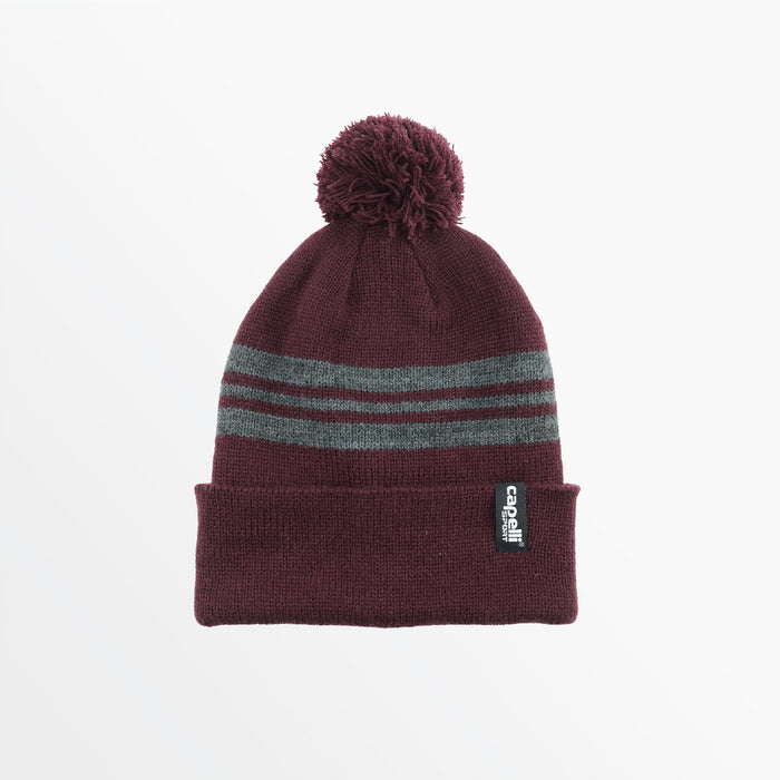 capelli ADULT STRIPED POM BEANIE