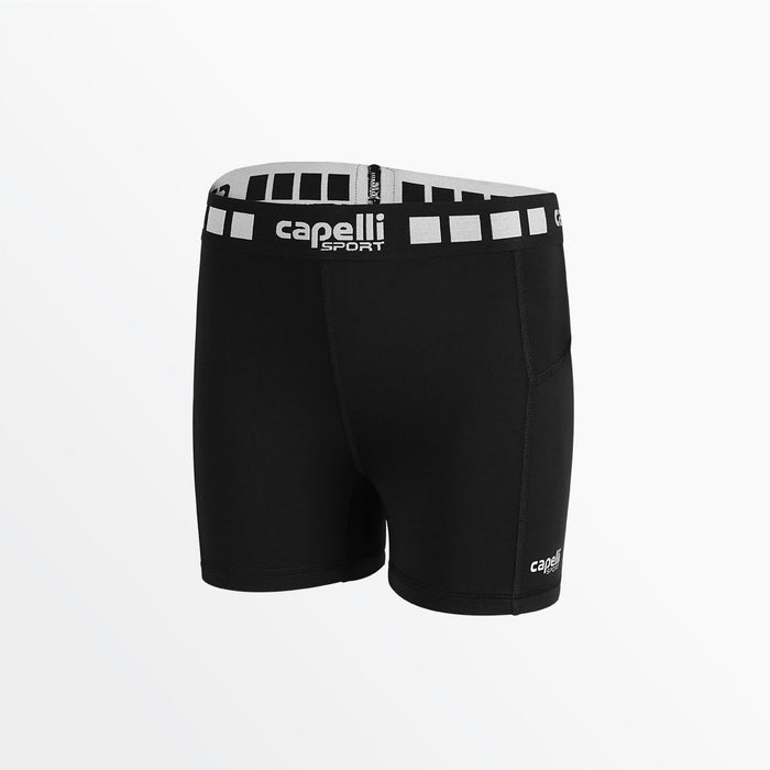 capelli GIRL'S 4" PERFORMANCE SHORTS Black