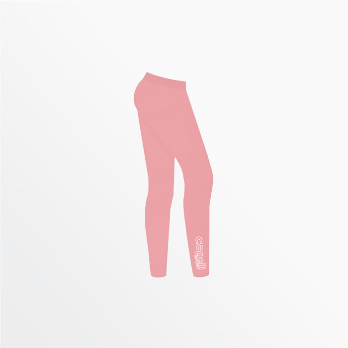 Capelli GIRL'S MID RISE LOGO COTTON LEGGINGS Blush