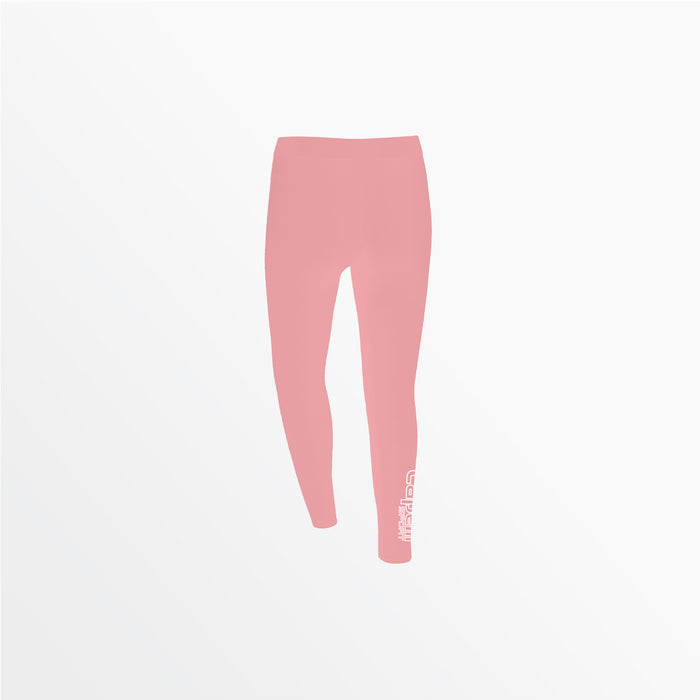 Capelli GIRL'S MID RISE LOGO COTTON LEGGINGS Blush