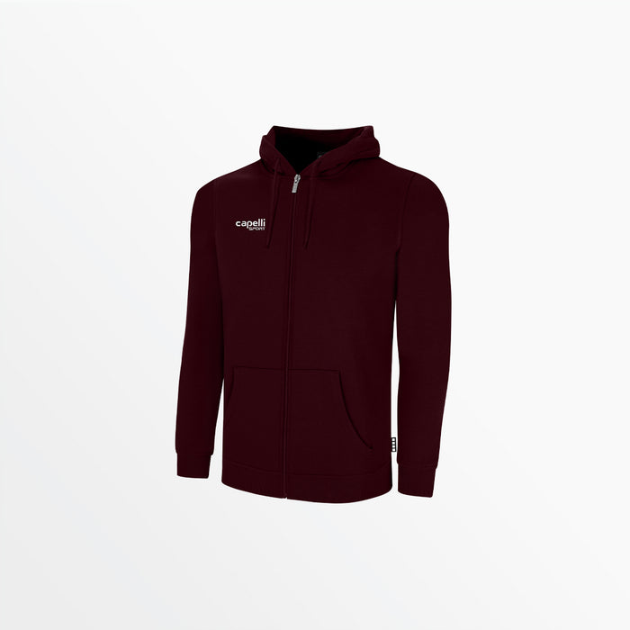 capelli MEN BASICS FLEECE ZIP UP HOODIE Maroon