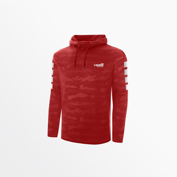 capelli MEN'S BASICS I CAMO EMBOSSED HOODIE Red
