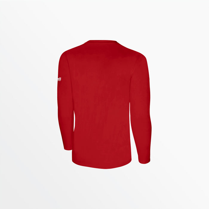 Capelli MEN'S BASICS LONG SLEEVE COTTON TEE Red
