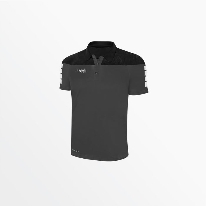 capelli MEN'S TRIBECA POLY POLO Dark Grey Black