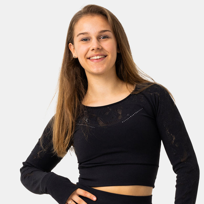 Capelli MTV WOMEN'S SPORTY LONG SLEEVE CROP Black