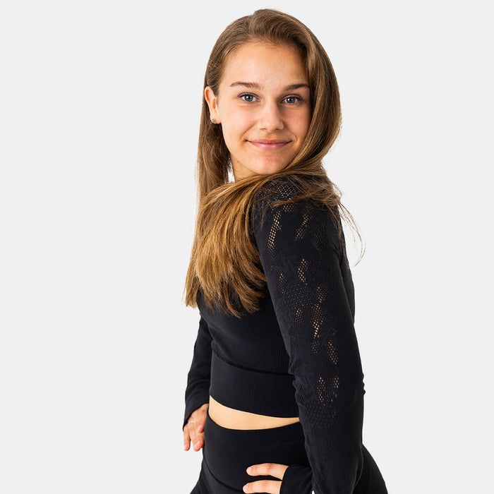 Capelli MTV WOMEN'S SPORTY LONG SLEEVE CROP Black
