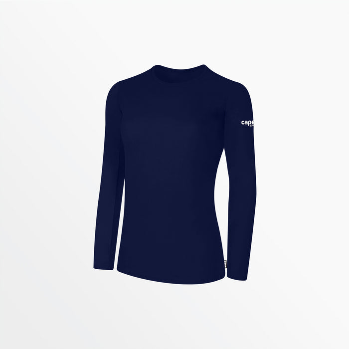 capelli WOMEN'S BASICS LONG SLEEVE COTTON TEE Navy