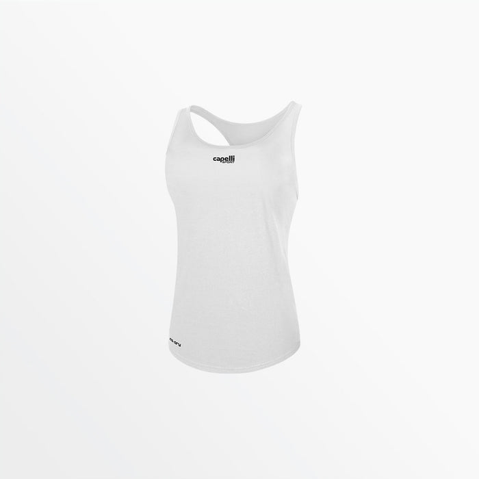 capelli WOMEN'S BASICS RACER BACK TANK White