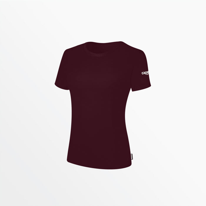 capelli WOMEN'S BASICS TEE WITH SLEEVE LOGO Maroon
