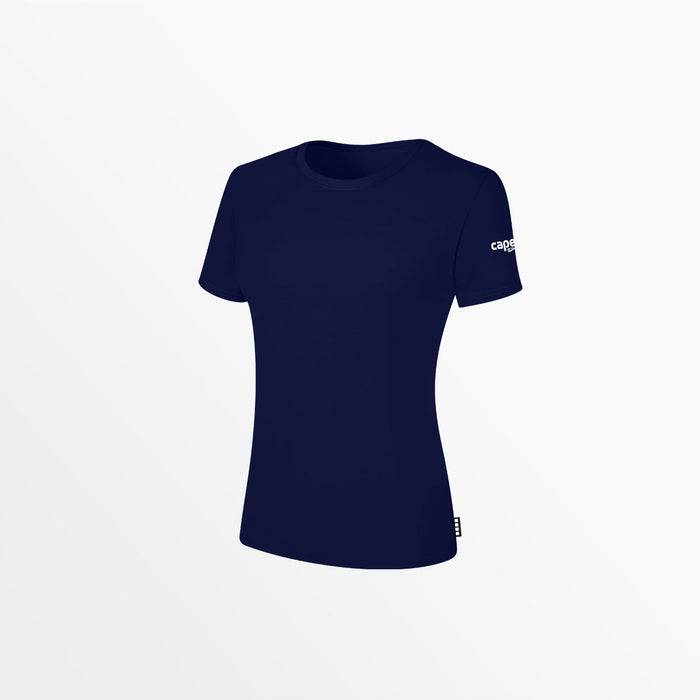 capelli WOMEN'S BASICS TEE WITH SLEEVE LOGO Navy