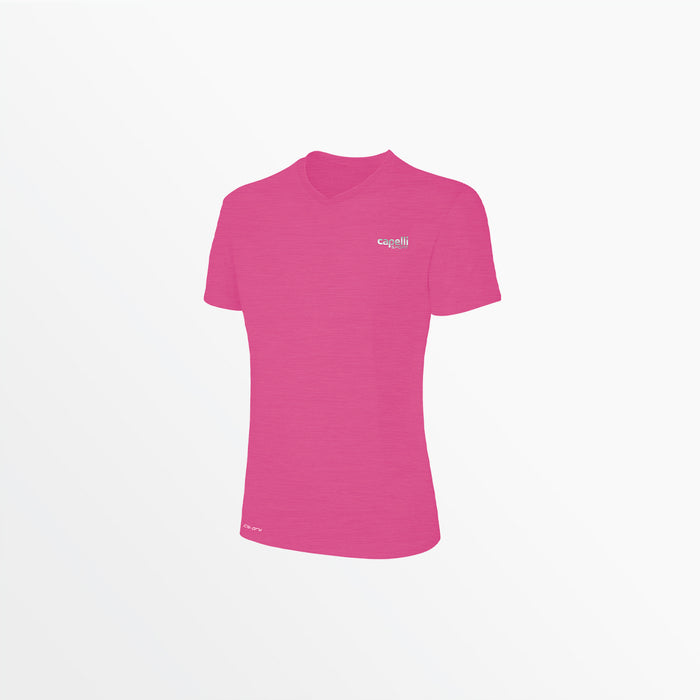 Capelli WOMEN'S BASICS V-NECK POLY TEE