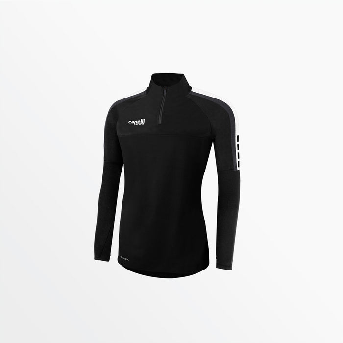 capelli WOMEN'S MADISON PIQUE 1/4 ZIP TOP Black