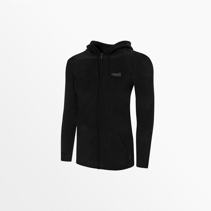 capelli WOMEN'S SHERPA ZIP UP HOODIE Black