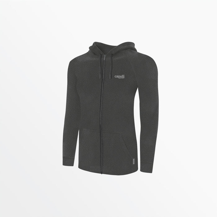 capelli WOMEN'S SHERPA ZIP UP HOODIE Medium Grey