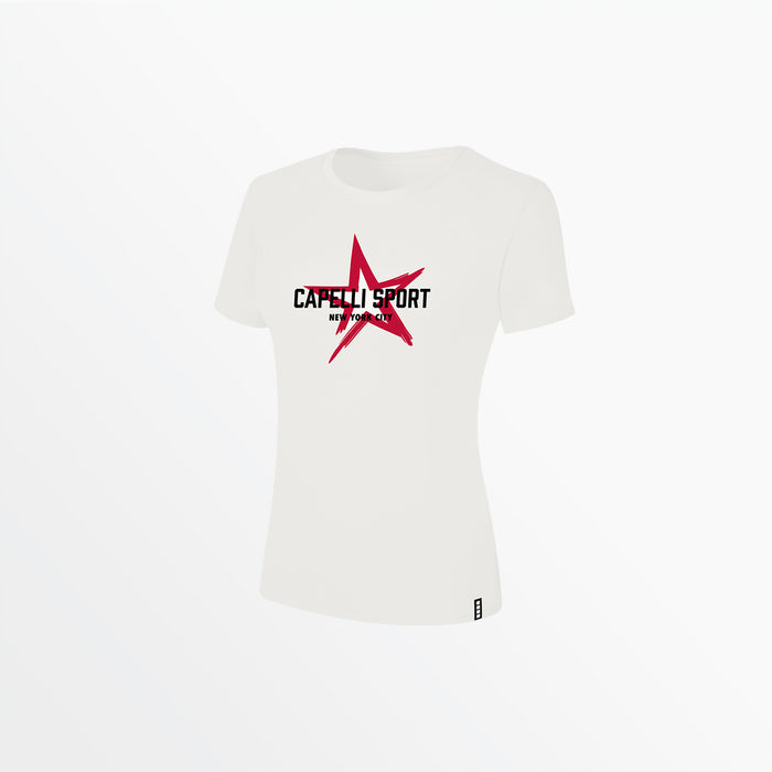 capelli WOMEN'S STRIKE STAR TEE Off White Red