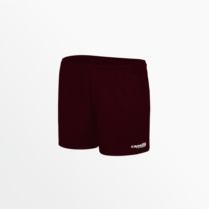 capelli WOMEN'S TEAM MATCH SHORTS 3" INSEAM Maroon