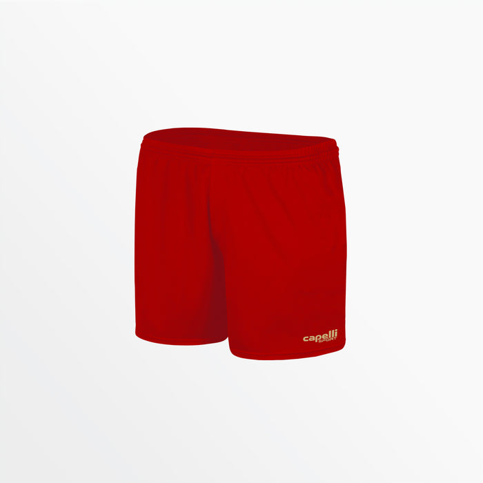 capelli WOMEN'S TEAM MATCH SHORTS 3" INSEAM Red