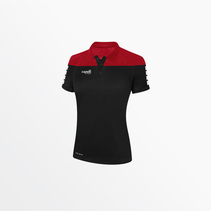 capelli WOMEN'S TRIBECA POLY POLO Black Red
