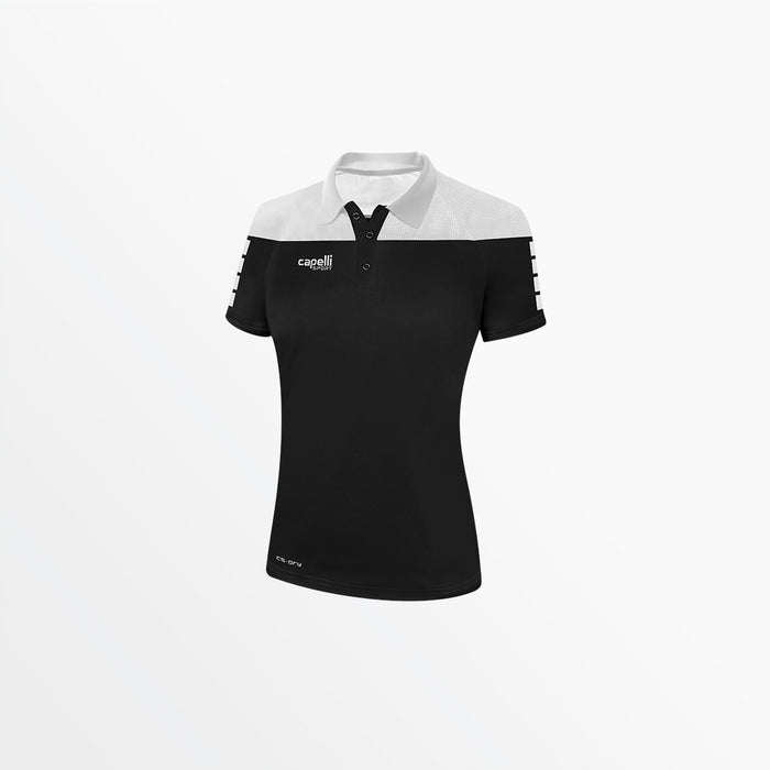 capelli WOMEN'S TRIBECA POLY POLO Black White