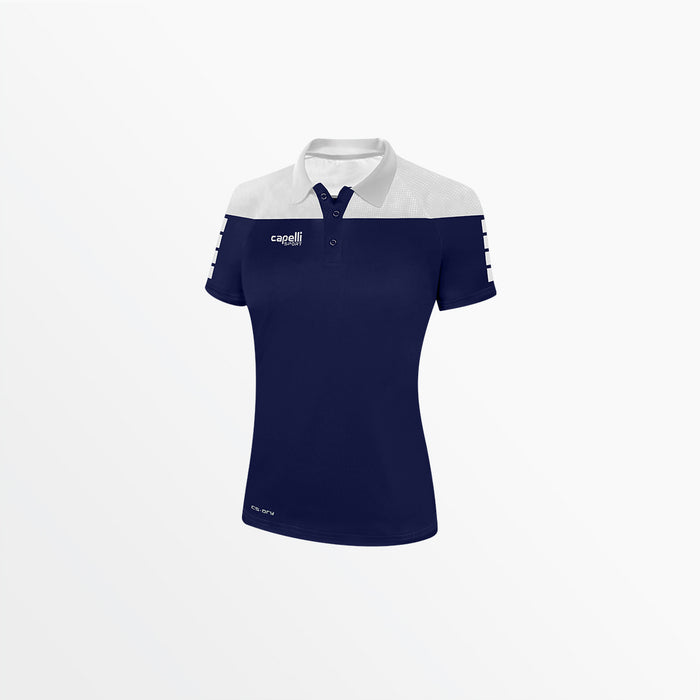 capelli WOMEN'S TRIBECA POLY POLO Navy White