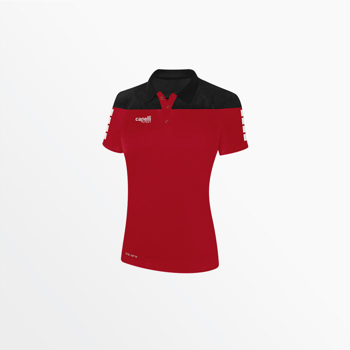 capelli WOMEN'S TRIBECA POLY POLO Red Black