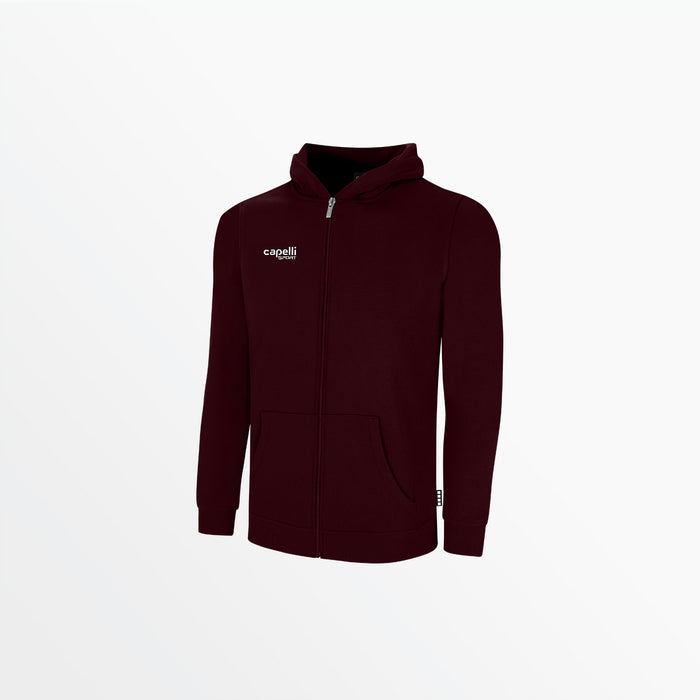 capelli YOUTH BASICS FLEECE ZIP UP HOODIE Maroon