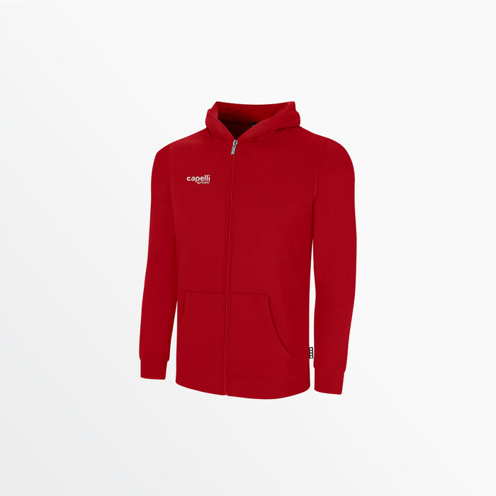 capelli YOUTH BASICS FLEECE ZIP UP HOODIE Red