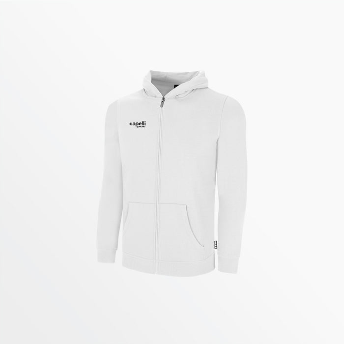 capelli YOUTH BASICS FLEECE ZIP UP HOODIE White