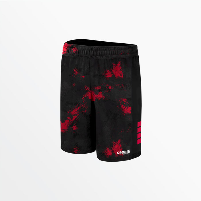 capelli YOUTH CAMO STROKES SHORTS Black Red