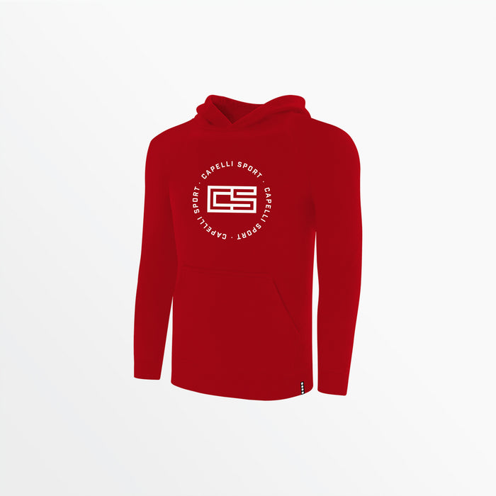 capelli YOUTH CIRCLE MONOGRAM PULLOVER HOODIE Red