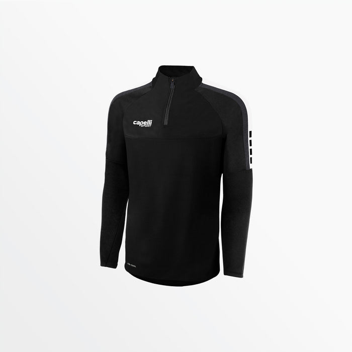 capelli YOUTH MADISON PIQUE 1/4 ZIP TOP Black