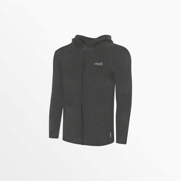 capelli YOUTH SHERPA ZIP UP HOODIE Medium Grey
