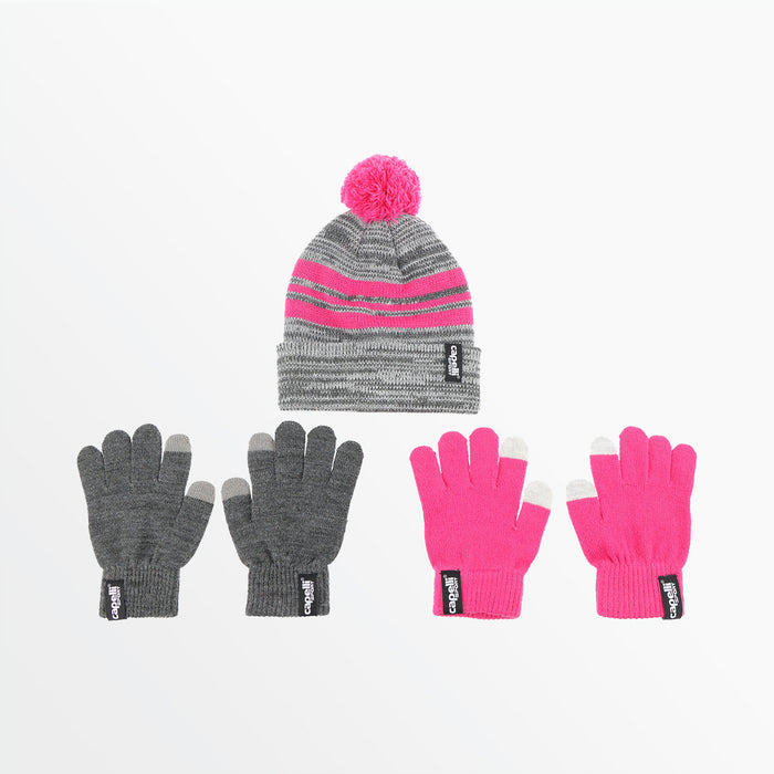 capelli YOUTH STRIPED HAT & GLOVES-SET