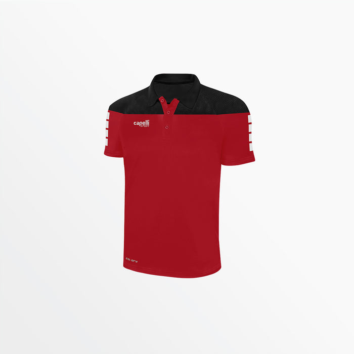 capelli YOUTH TRIBECA POLY POLO Red Black