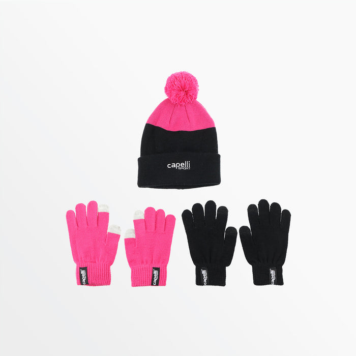 Capelli YOUTH TWO-TONE HAT & GLOVES -SET