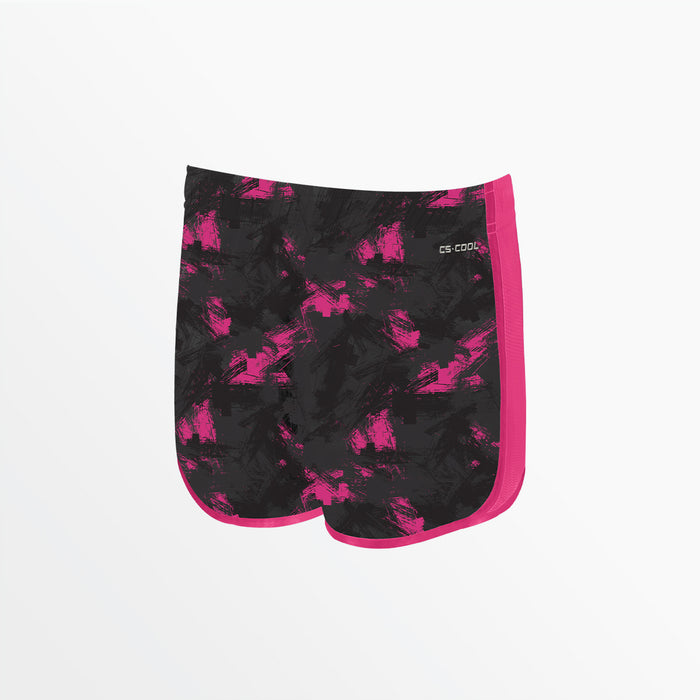 Capelli GIRL'S CAMO STROKES 2-TONE RUNNING SHORTS Pink