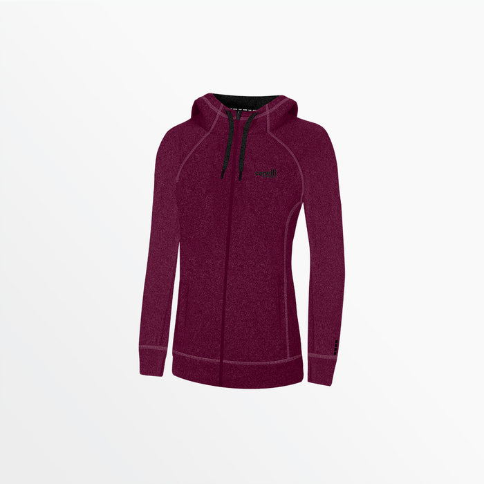 capelli GIRL'S ESSENTIAL HEATHER ZIP UP HOODIE Heather Maroon