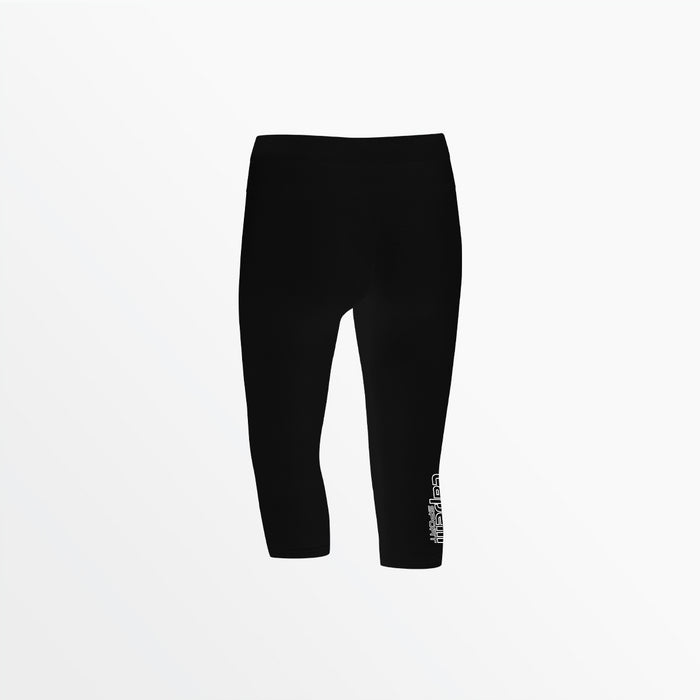 Capelli GIRL'S MID RISE LOGO 3/4 COTTON LEGGINGS Black