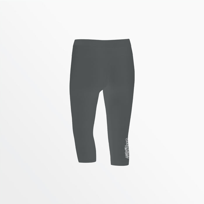 Capelli GIRL'S MID RISE LOGO 3/4 COTTON LEGGINGS Medium Grey