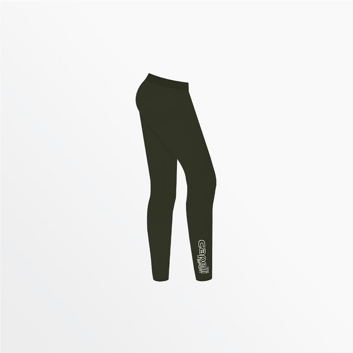 Capelli GIRL'S MID RISE LOGO COTTON LEGGINGS Dark Green