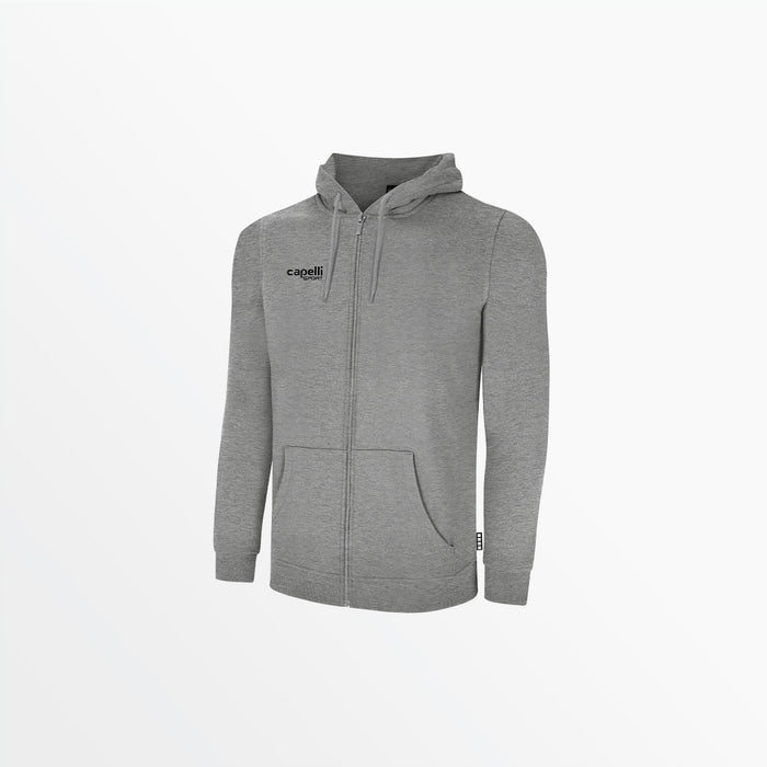 capelli MEN BASICS FLEECE ZIP UP HOODIE Light Heather Grey