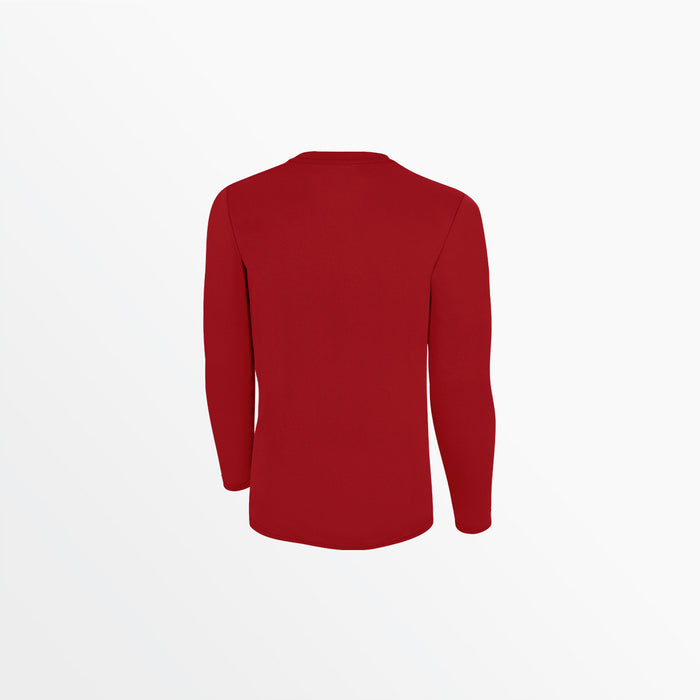 Capelli MEN'S BASICS CREW NECK LONG SLEEVE POLY TEE Red