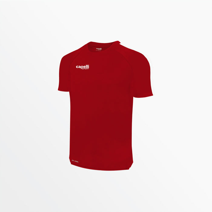 capelli MEN'S BASICS ⅠⅠ BLOCK SHORT SLEEVE TRAINING TOP Red
