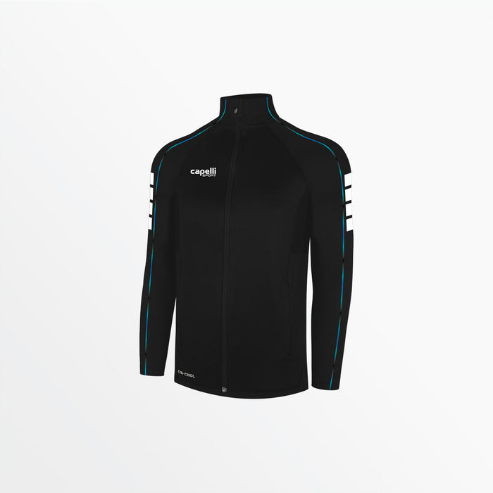 capelli MEN'S BASICS ⅠⅠ OMBRE TRAINING JACKET Black Turquoise