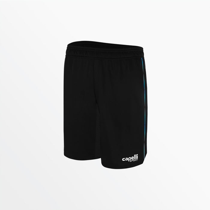 capelli MEN'S BASICS ⅠⅠ OMBRE TRAINING SHORTS WITH POCKETS Black Turquoise