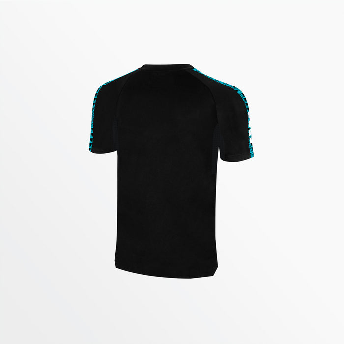 Capelli MEN'S BASICS ⅠⅠ TRI SHORT SLEEVE TOP Black Turquoise