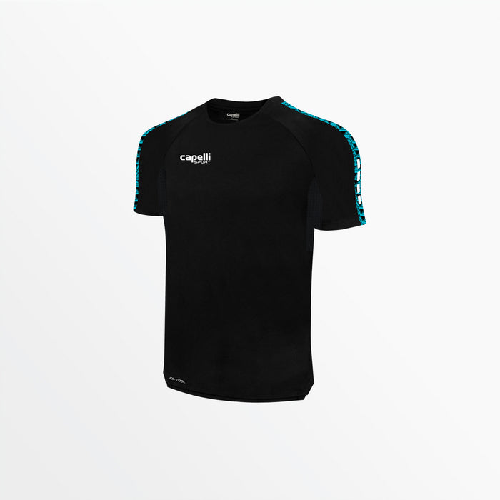 capelli MEN'S BASICS ⅠⅠ TRI SHORT SLEEVE TOP Black Turquoise